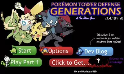 Pokemon Tower Defense 2 Generations - PTD 2