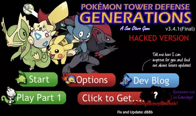 Pokemon Tower Defense 2 Generations - PTD 2 Hacked Version